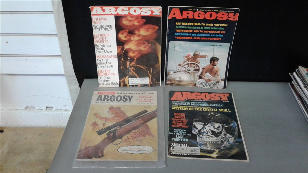 4 Vintage Argosy Magazines 1950-1970