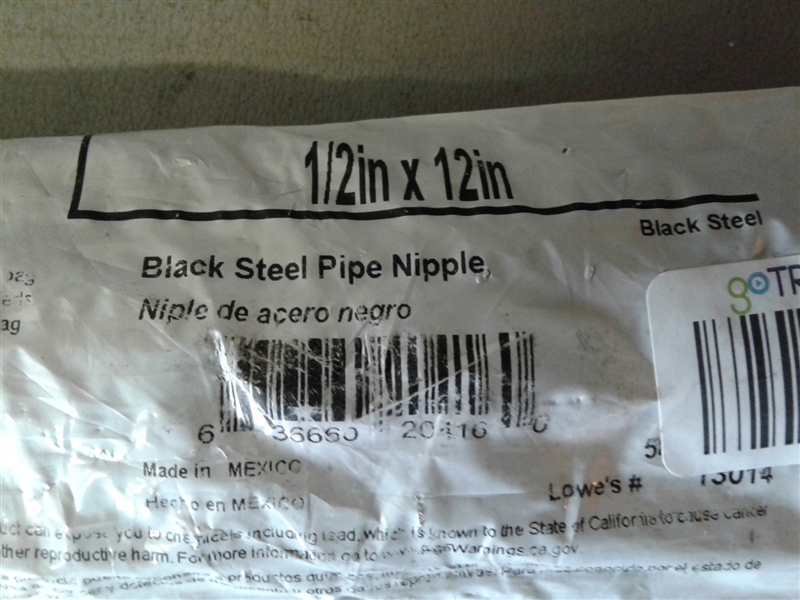 ProLine Black Steel Pipe Nipple 