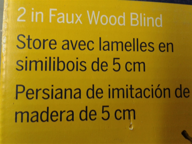 White Levolor Faux Wood Blind 