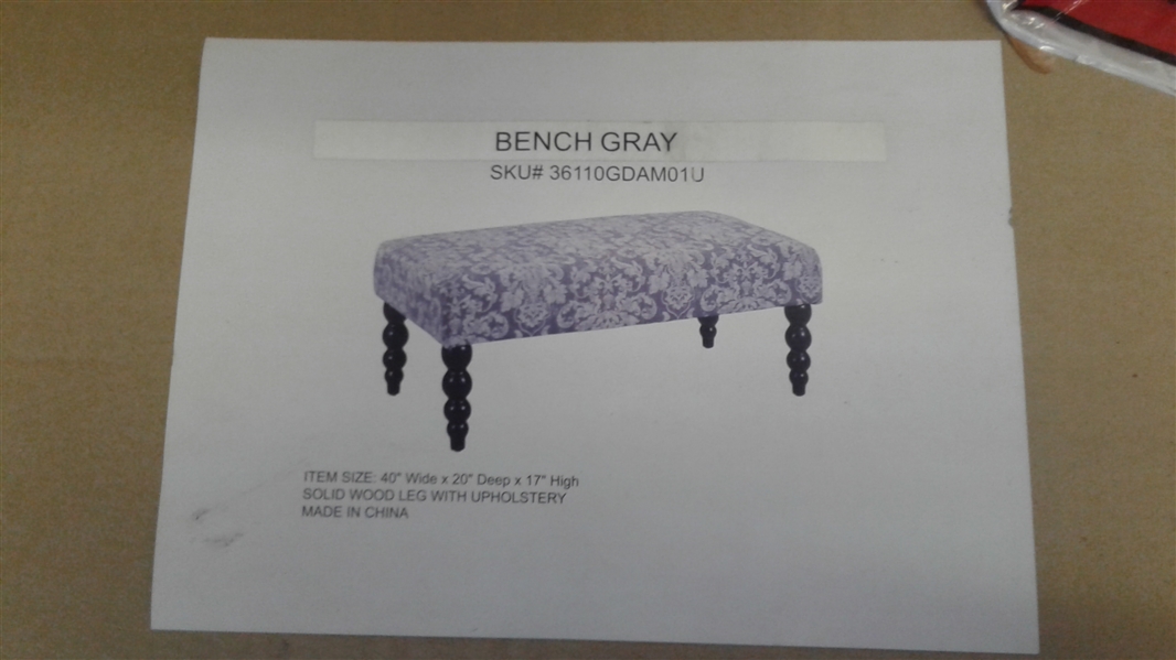 Linen Gray Bench 