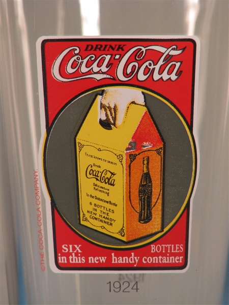 4 Discontinued Coke Glasses “Drink Coca Cola In The New Handy Container”