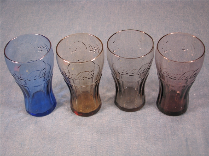 Discontinued Coca Cola Glasses in Colors