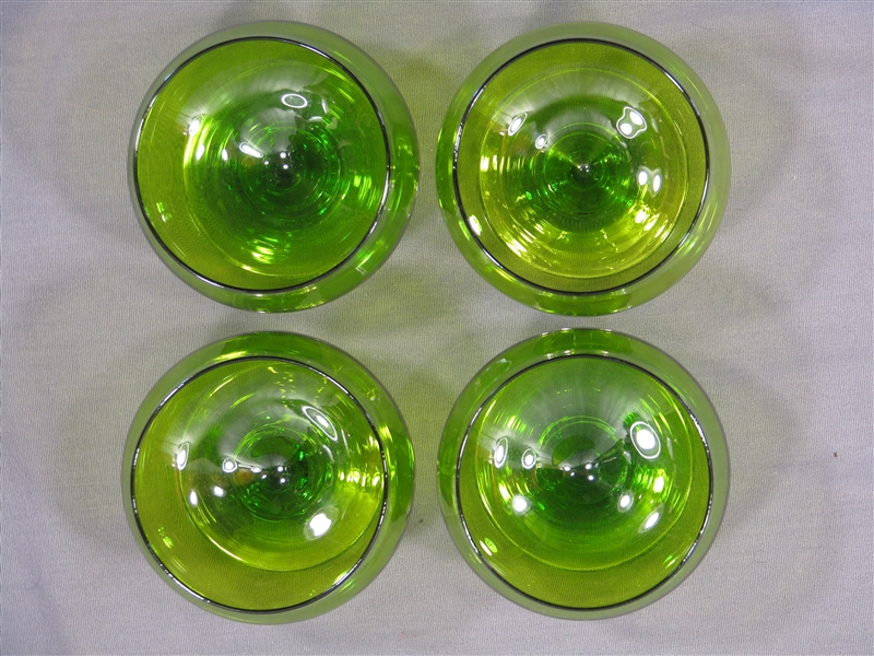 Set of 4 Vintage Blown Glass Brandy Snifters