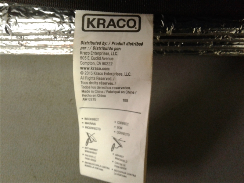 Kraco Sunshade and Seat Belt Extender 