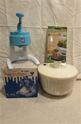 ICE SHAVER & SALAD SPINNER AND ROMANE SEED KIT