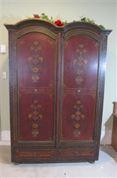 HAND PAINTED STORAGE CABINET