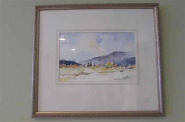 1996 PRINT MATTED IN GOLD TONE FRAME BY VIRGIL HARTON