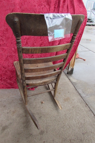 2 VINTAGE/ANTIQUE WOODEN ROCKING CHAIRS