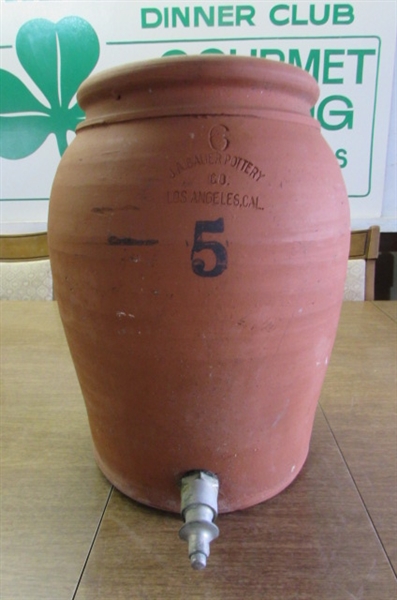 LARGE CLAY DISPENSER WITH SPIGOT