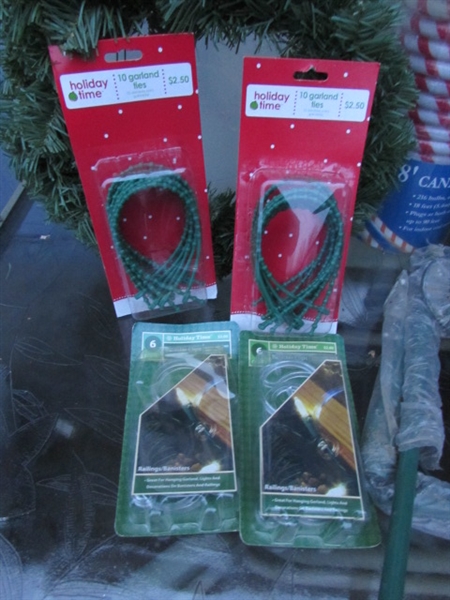 CHRISTMAS BRANCH GARLANDS, TREE, LIGHTS, LUMINARIES & GIFT WRAP CONTAINER