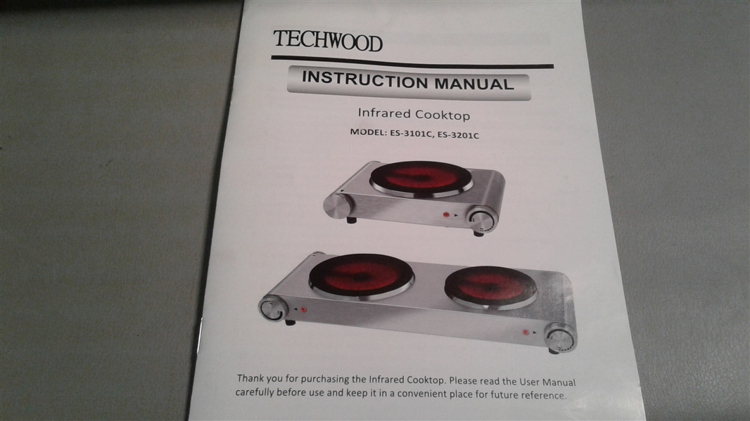 Techwood Electric Hot Plate Stove Countertop Double Burner