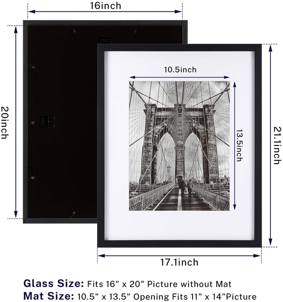 One Wall 16 x 20   Wood Poster Frame