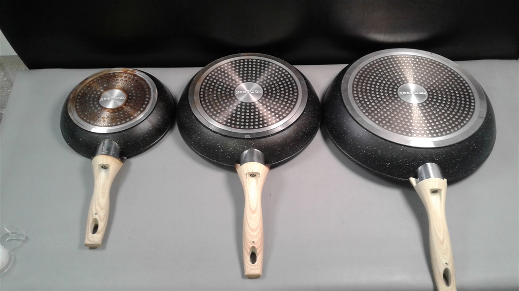 Homgeek Frying Pans, Skillets with Heat-Resistant Ergonomic Handle