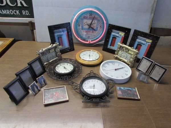 WALL CLOCKS AND PICTURE FRAMES