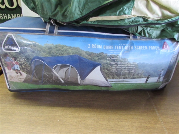 TENTS & TACKLE BOXES