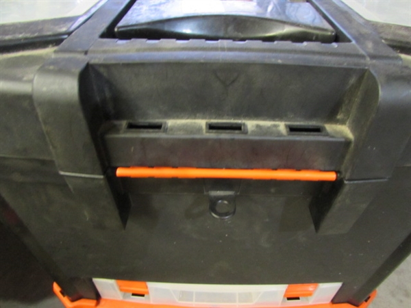 ROLLING BLACK & DECKER TOOLBOX WITH TOOLS