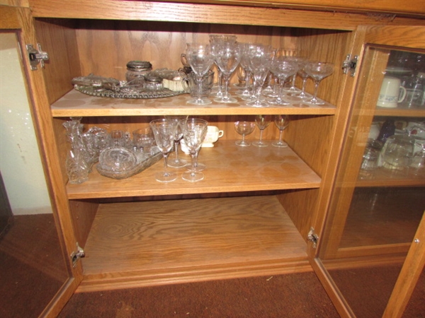 STORAGE CABINET WITH GLASS DOORS