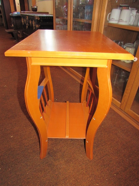 VINTAGE/ANTIQUE SOFA TABLE & MODERN SIDE TABLE