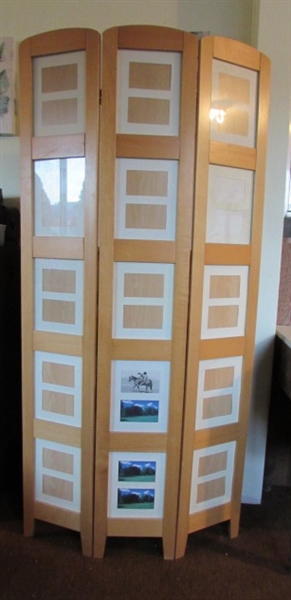 3 PANEL ROOM DIVIDER WITH PHOTO PANELS