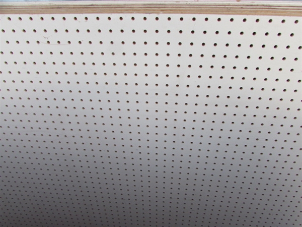17 SHEETS OF PEGBOARD