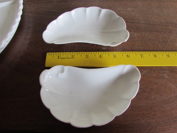ASSORTED WHITE & IVORY SERVING PIECES