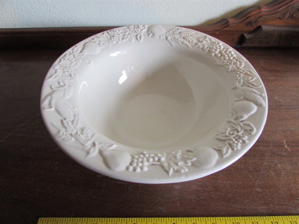 ASSORTED WHITE & IVORY SERVING PIECES