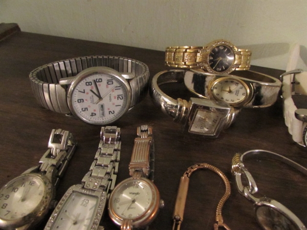 BRACELETS & WATCHES ON HOMEMADE STAND