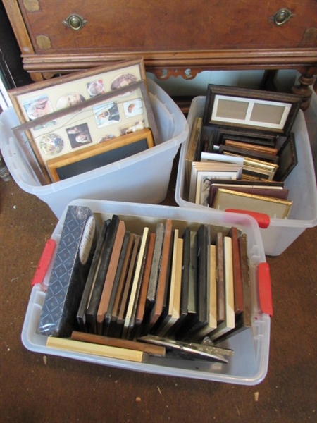 2 LARGE TUBS OF PICTURE FRAMES