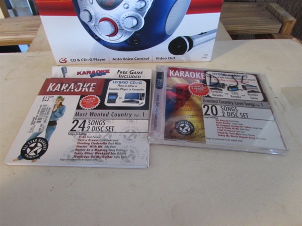 KARAOKE PARTY MACHINE WITH MICROPHONE & 2 CD'S