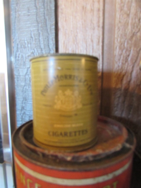 VINTAGE TOBACCO PLUGS, TINS, BOXES AND BAILEY'S TINS
