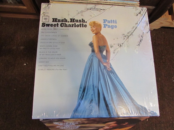 LARGE COLLECTION OF RECORDS J- PATSY CLINE, CONWAY TWITTY, & MORE
