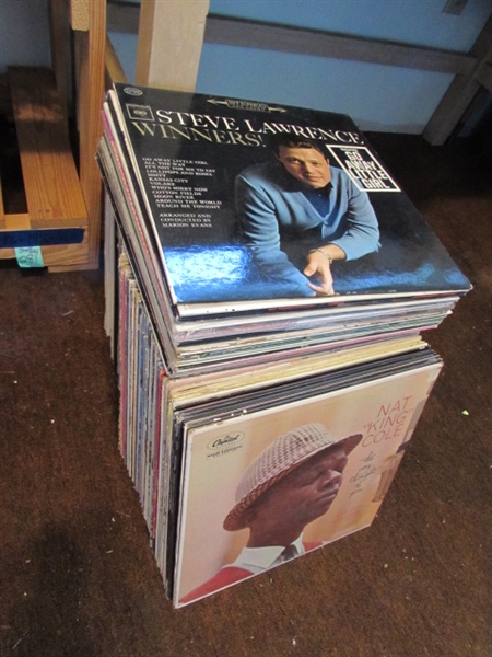 LARGE COLLECTION OF RECORDS, NAT KING COLE, TENNESSEE ERNIE FORD HARRY BELAFONTE
