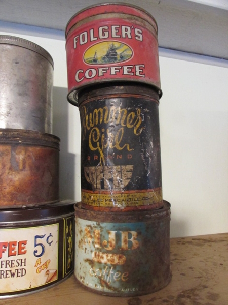 LARGE COLLECTION OF VINTAGE TO MODERN TINS