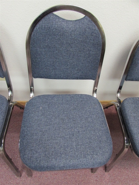 5 BLUE WAITING ROOM CHAIRS