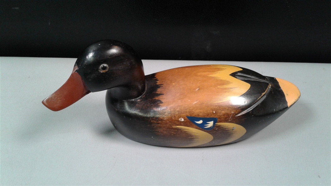 3 Mexican Clay Birds & Wood Duck