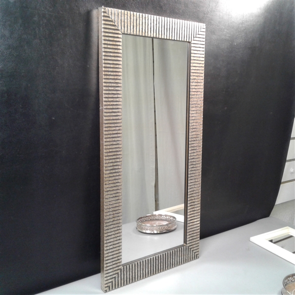Silver Trinket Box & 2 Mirrors