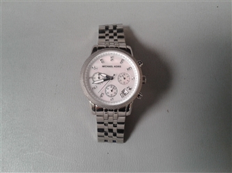 Michael Kors Womens Ritz Silver-Tone Watch MK5020