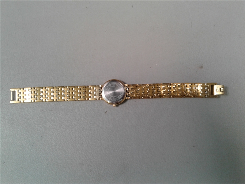 ESQ Swiss Gold Tone Ladies Quartz Watch Diamond Hour Marks 100202