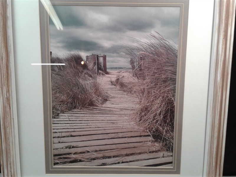Pair of Gill Copeland Framed Beach Prints 16x20