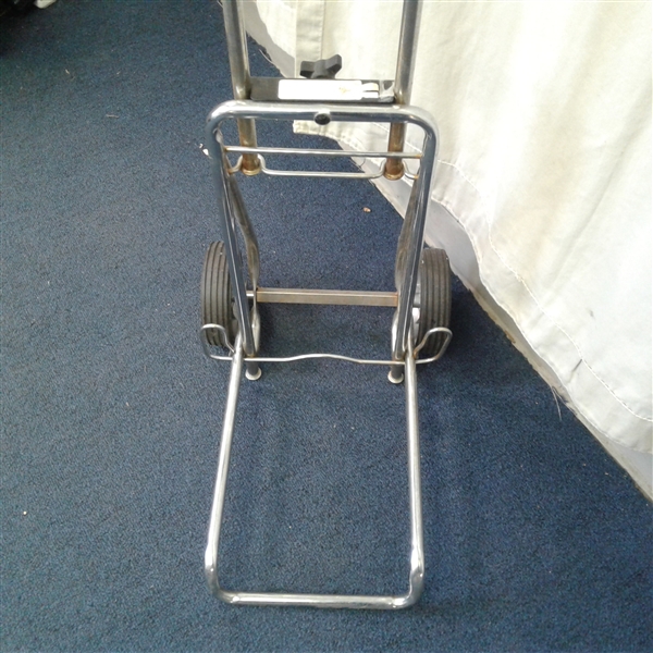 Small Folding Metal Dolly with Collapsible Handle