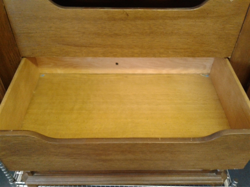 Vintage 1960's Solid Oak Thomasville Upright Dresser
