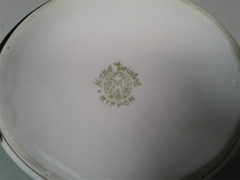 Vintage Noritake Nippon Hand Painted Sugar Bowl w/Lid