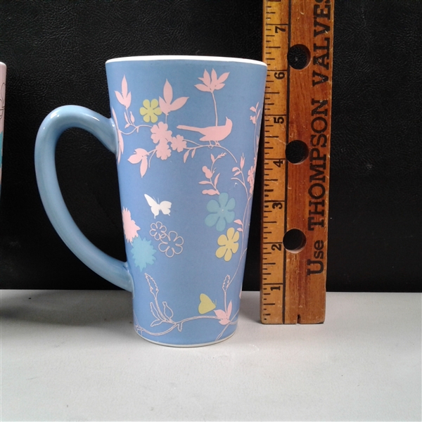 Pair of 2006 Starbucks Butterfly Coffe Cups & Harry & David Cup 16 oz
