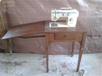 Vintage Necchi Sewing Machine in Cabinet 