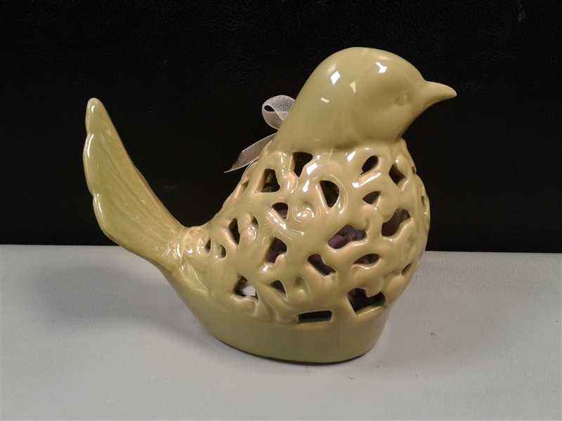 Glass And Ceramic Bird Decor