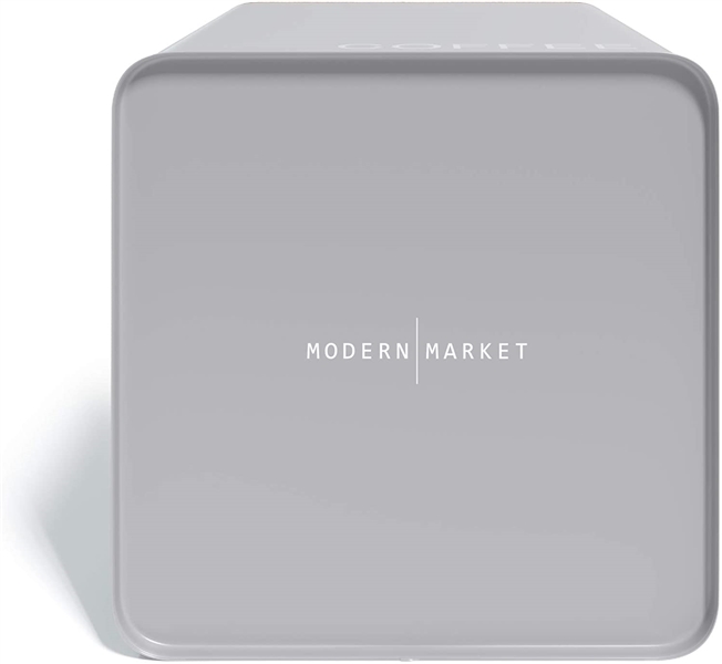 Modern Market Kitchen Canisters with Bamboo Lids, Metal Canister Set