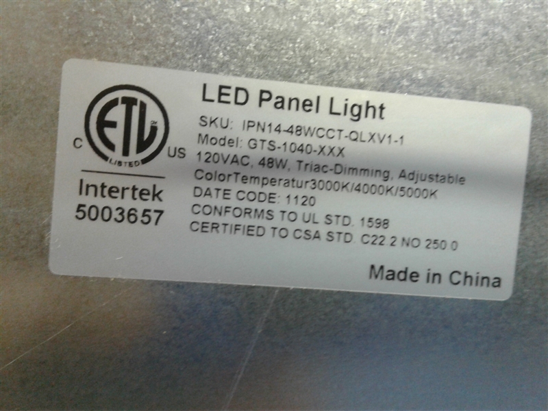 LED Panel Light 12x48