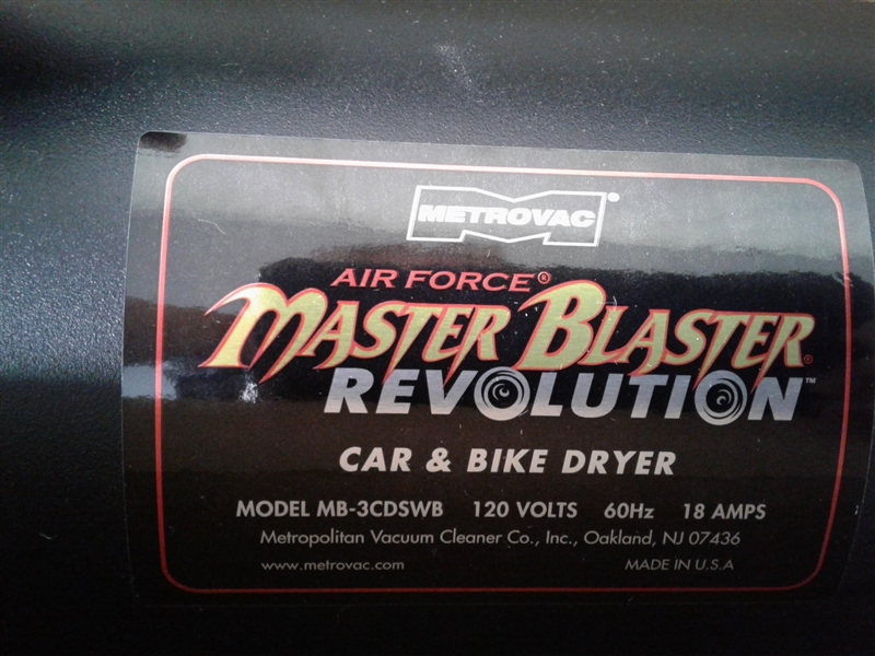 Metro Vac Air Force Master Blaster Car and Motorcycle Detailing Dryer