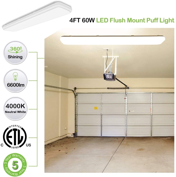 4FT LED Flush Mount Puff Ceiling Light