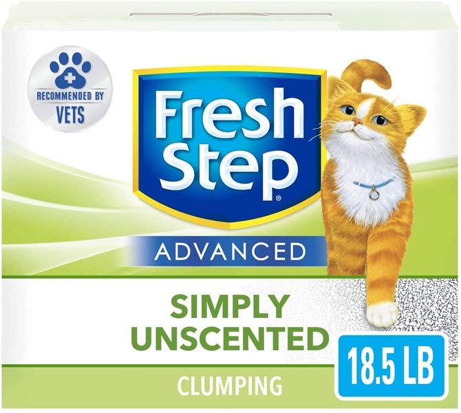  Fresh Step Advanced Simply Unscented Clumping Cat Litter - 18.5 Pounds